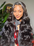 Petaluxe [From 18"] FULL LACE Body Wave Transparent Lace Human Hair Wig Preplucked with Baby Hair