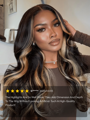 Bye-Bye Knots Wig 7x5 Lace Loose Wave Butterscotch Highlights Brown Bouncy Wig 150% Density