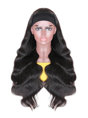 Body Wave Glueless Headband Wig Natural Color 100% Virgin Human Hair