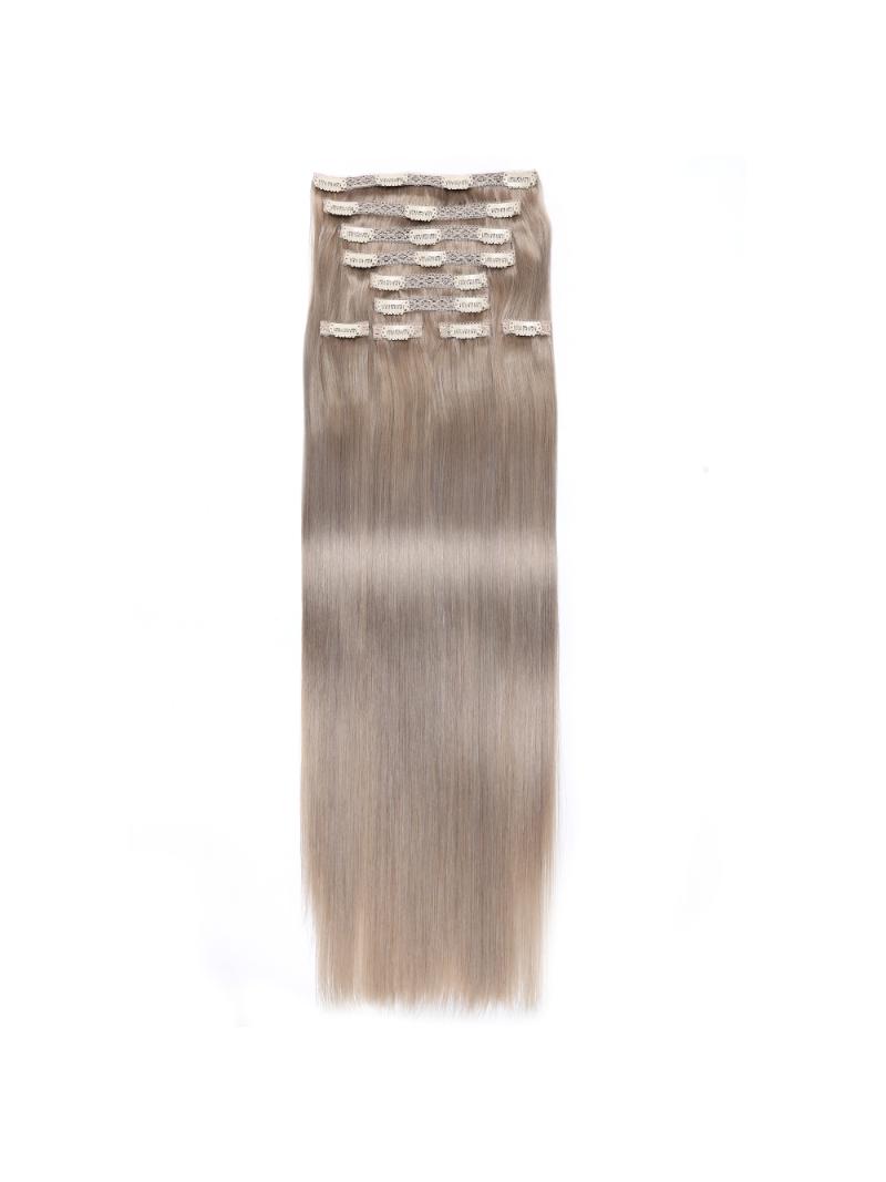Sterling Silver Human Hair Clip In Extension