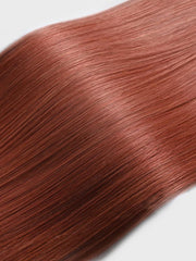 Vibrant Red Human Hair Clip In Extension