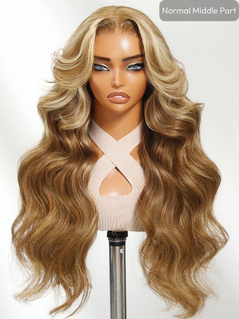 Bye-Bye Knots Wig Pre-Cut 7x5 Glueless Lace & 13x4 Pre Everything Honey Blonde Body Wave Drawstring Wig