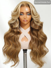 Bye-Bye Knots Wig Pre-Cut 7x5 Glueless Lace & 13x4 Pre Everything Honey Blonde Body Wave Drawstring Wig