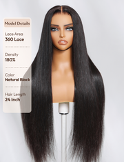 Straight Full Lace Human Hair Wigs 150% Density Remy Hair Wig