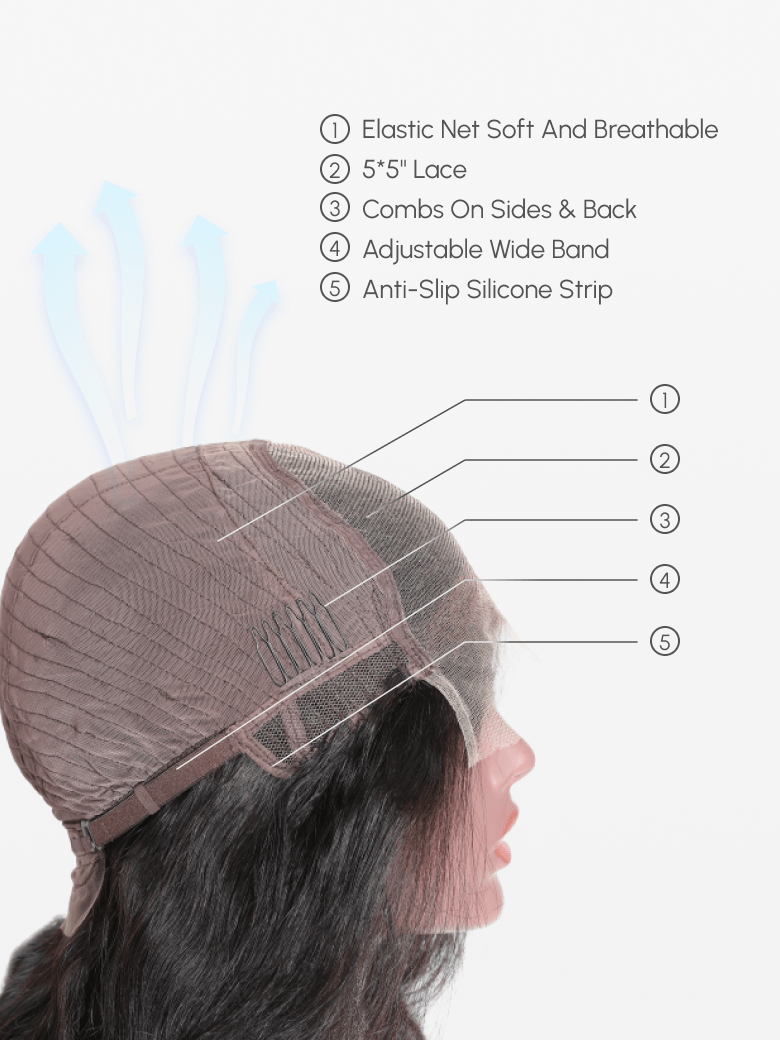 [Plus+ Exclusive] Kinky Straight Hair Thinnest Glueless Invisible 5x5 HD Lace Wig 180% High Density Pre Plucked