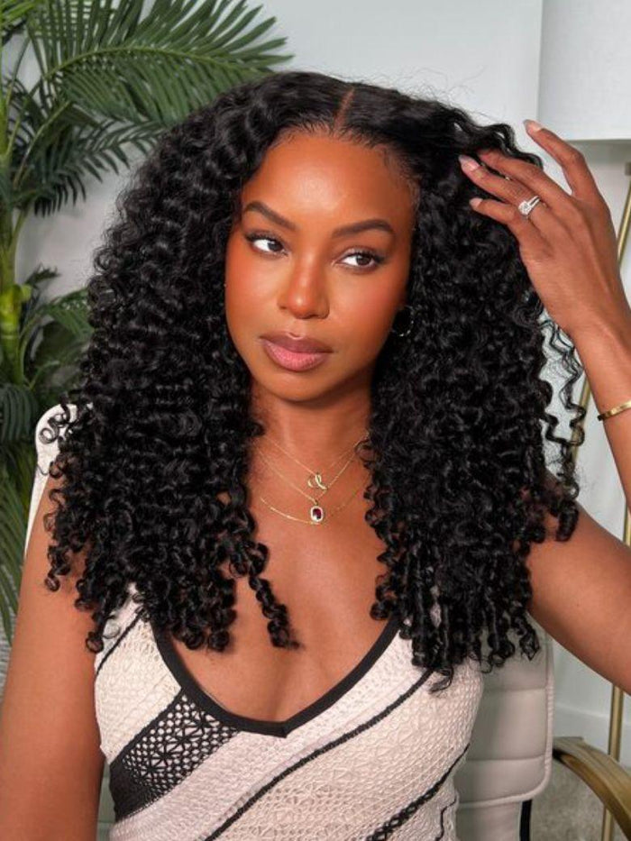 Petaluxe [Clearance Sale] 7x5 Bye-Bye Knots Lace Curly Texture Premium Hair Wig With Finger Coil Ends