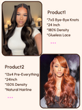 Petaluxe 2 Wigs $249 for 24" 7x5 Bye-Bye Knots 180% Density and 24" 7x5 Bye-Bye Knots 150% Density
