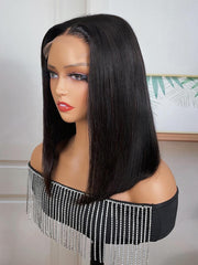 HD Lace 5x5 Closure Bob Glueless Wig Pre-Plucked and Bleached Ready To Wear