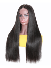 Straight Middle Part Lace Wigs Pre Plucked Natural Hairline Long Wig