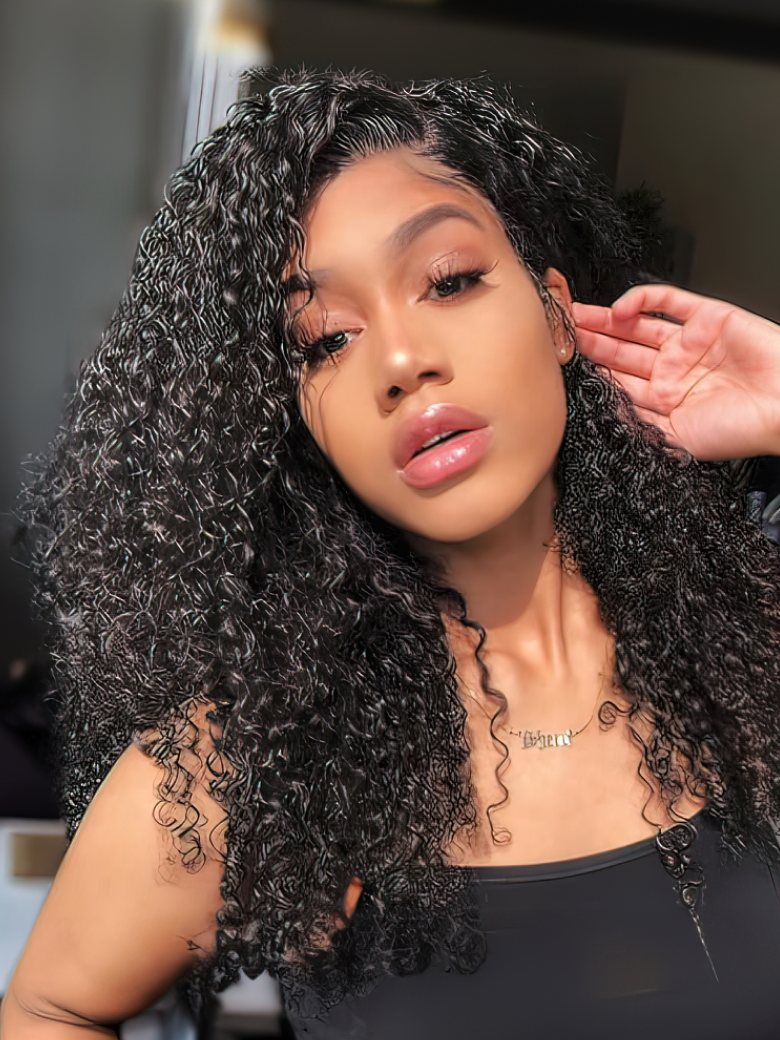 13x6 Lace Front Wigs for 150% Density Jerry Curly Lace Wig Pre Plucked Natural Hair Wigs