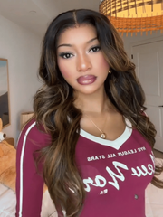 All $129 Balayage Highlights 13x4/7x5 Body Wave Wig Shadow Root Blonde Highlight Bouncy 150% Density
