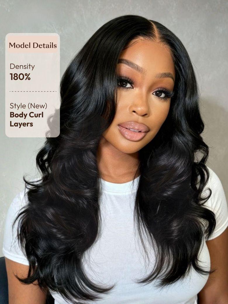 Bye-Bye Slip? Wig Feathered Layer Left Side Part 200% Density Wig with Secure Silicone Strips and Drawstring