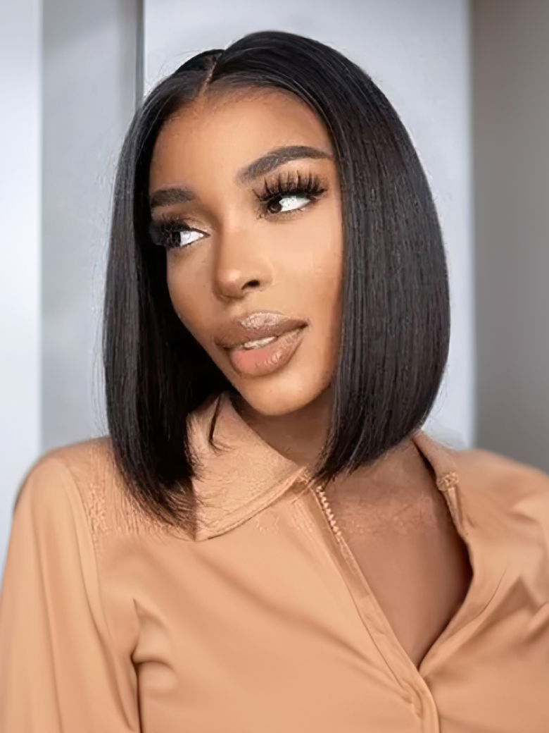 HD Lace 5x5 Closure Bob Glueless Wig Pre-Plucked and Bleached Ready To Wear