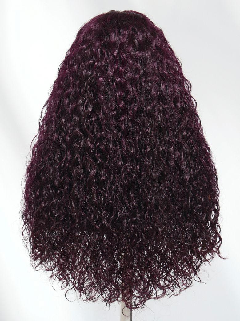 13x4 Pre-Everything? Lace Frontal Chestnut Brown Water Wave Glueless Drawstring Wig