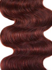 Reddish Brown Body Wave 1Pc 100% Remy Human Hair Bundle