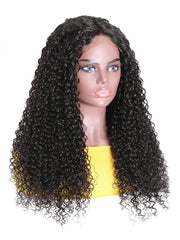 Jerry Curly Wigs 150% Density Lace Part Wig Natural Hair Line Glueless Wigs