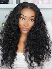 Bye-Bye Knots? 7x5 Lace Black Natural Wavy Wig With Invisi Drawstring 150% Density