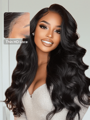 HD 5x5 Pre Cut Undetectable Lace Put On And Go Curly Black Air Wig