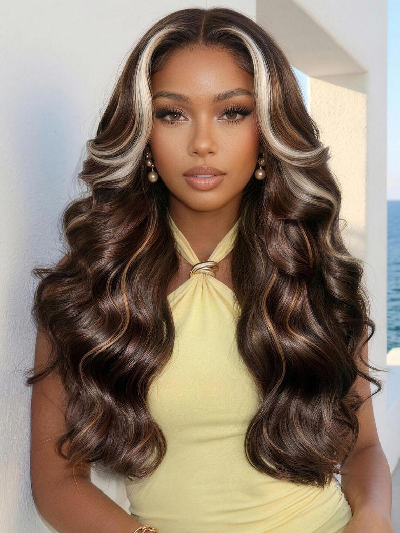 7x5 Bye Bye Slip? Lace Auburn Copper Brown Body Wave Drawstring Wig Beginner Friendly
