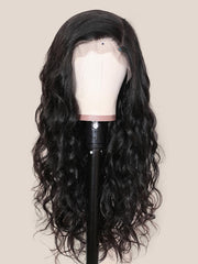 13x4 Deep Side Lace Frontal Body Wave Black Wig Versatile Parting