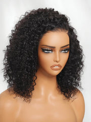 13x4 Pre-Everything? Lace Frontal Black Side Part Jerry Curly Wig