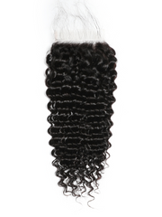 Undetectable HD Lace 5x5 Closure with 3 Deep Wave Bundles