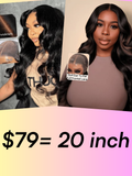 Petaluxe 20''= $79 ByeBye Knots 7x5 Glueless Lace Body Wave Wig & 13x4 Pre-Everything Lace Highlight Body Wave Wig