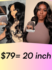ByeBye Knots 7x5 Glueless Lace Wig 180% Density 3D Bouncy Body Wave Human Hair Wig