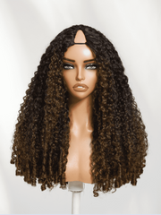 Brown Hair With Highlights Body Wave Wig With Face Framing Layers Beginner Friendly V Part 150% Density