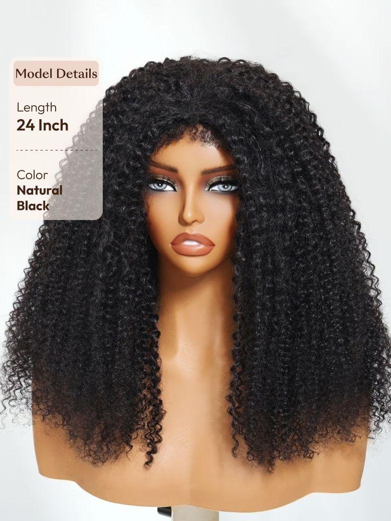 [Invisi Blend] Coily Curly Glueless Flip Over Kinky Curly Wig for Beginner Friendly