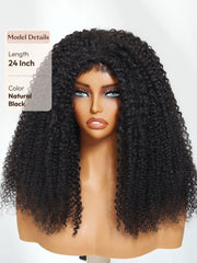 [Invisi Blend] Coily Curly Glueless Flip Over Kinky Curly Wig for Beginner Friendly
