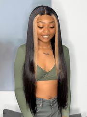 [18"=$59] Highlight Ombre TL27 Straight Lace Part Wigs