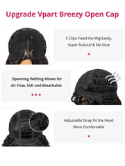 Beginner Friendly Hollow Rose V Part Wig No Glue Throw On & Go Red Brown Body Wave Wig With Dark Roots Flash Deal