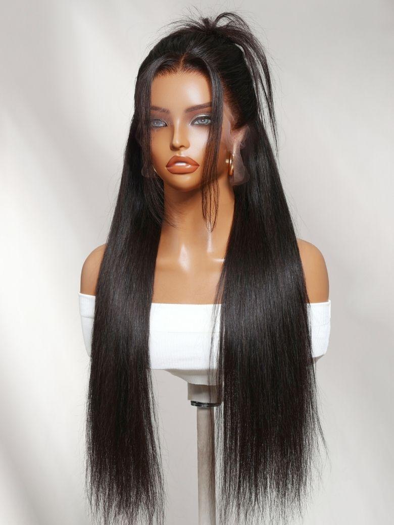 360 HD Lace Pre-plucked Luxury Raw Virgin Hair Chocolate Brown Balayage Body Wave Wig with Money Piece Highlights