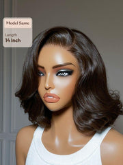 7x5 Bye Bye Slip? Lace Caramel Brown Ombre with Dark Roots Water Wave Glueless Wig