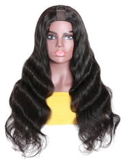 Presale 150% Heavy Density Body Wave U Part Hair Wig‎ Natural Color Brazilian Human Hair U part Wigs