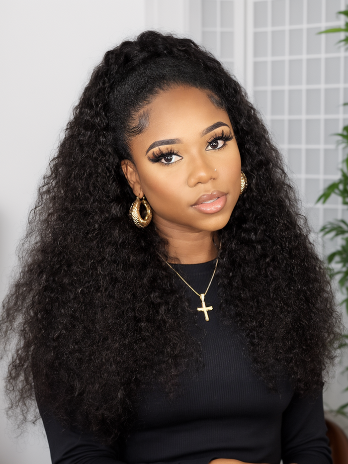 250% Density Petaluxe Hair Stylist Approved No Skill Needed Beginner Friendly V Part Curly Wigs