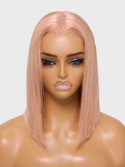 Bye-Bye Knots Wig 7x5 Lace Sakura Pink Straight Bob Wig