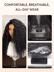 Blend & Secure Half Wig Kinky Curly Glueless Wig for Beginners