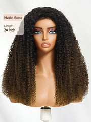 Blend & Secure Half Wig Kinky Curly Glueless Wig for Beginners