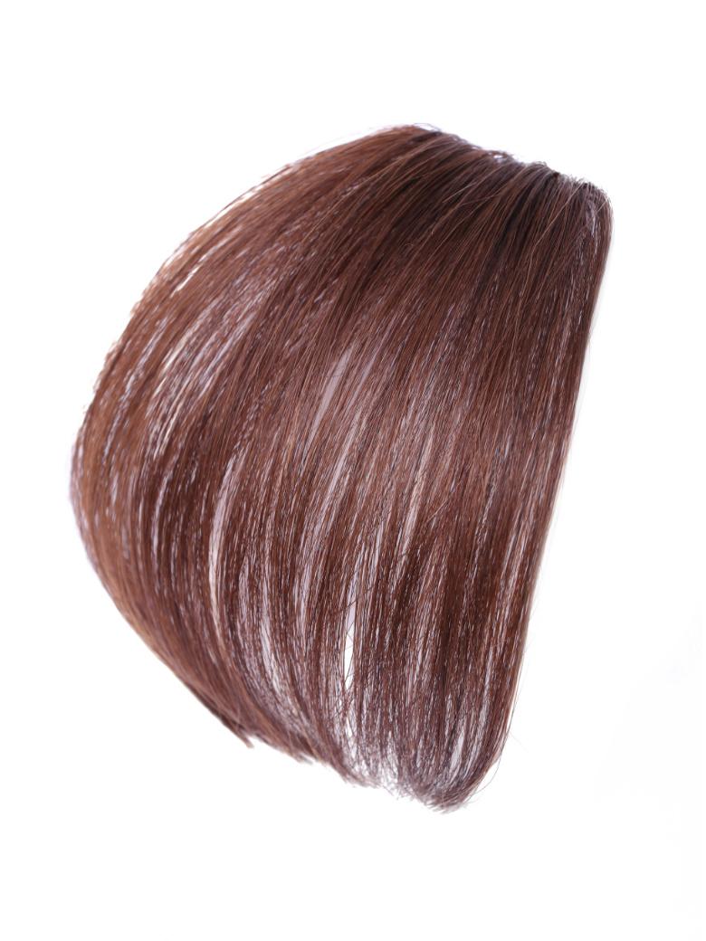 Hand-Made Dark Brown Straight Clip In Bangs
