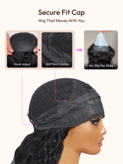 [20''=$89] Low Maintenance Put On And Go Yaki Straight Headband Black To Chestnut Brown Ombre Human Hair Glueless Wig