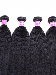 4Pcs Kinky Straight Remy Human Hair Bundles