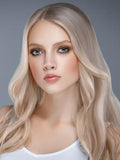 Petaluxe Platinum Blonde Human Hair Clip In Extension