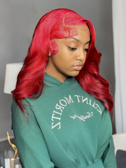13x4 Lace Front Vivid Red Body Wave Wig