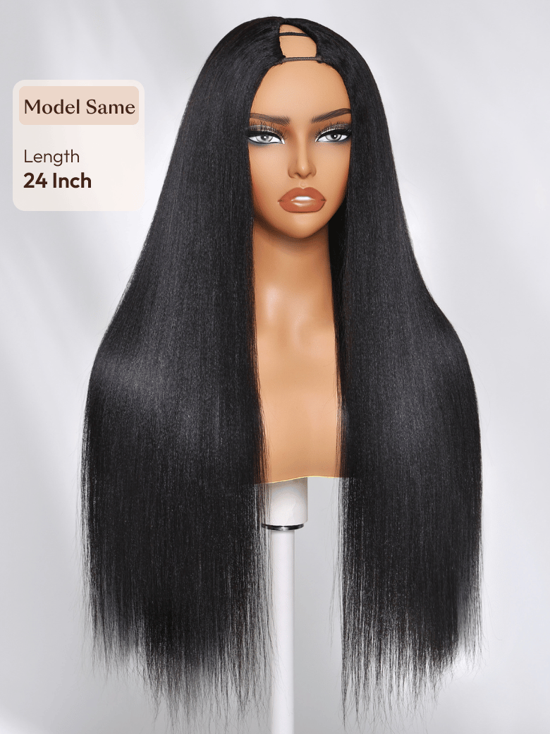 [BOGO] EasiContour V Part Glueless Yaki Wig 150% Density
