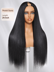 [BOGO] EasiContour V Part Glueless Yaki Wig 150% Density