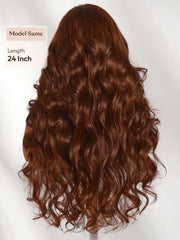 13x4 Bye Bye Slip? Lace Frontal Caramel Brown with Honey Blonde Highlights Glueless Side Part Bob Wig