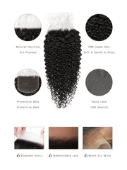 Melt HD 5x5 Lace Closure Deep Parting Curly Hair Invisible Knots
