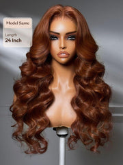 7x5 Bye Bye Slip? Lace Cowboy Copper Body Wave Wig with Invisi Drawstring